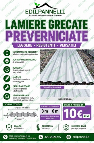 Lamiere grecate preverniciate - lamiere,